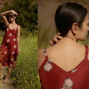 NWT Horses Atelier Slipdress in Red Peony Size 1